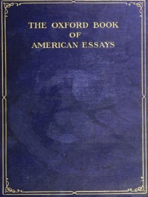 cover image of The Oxford Book of American Essays